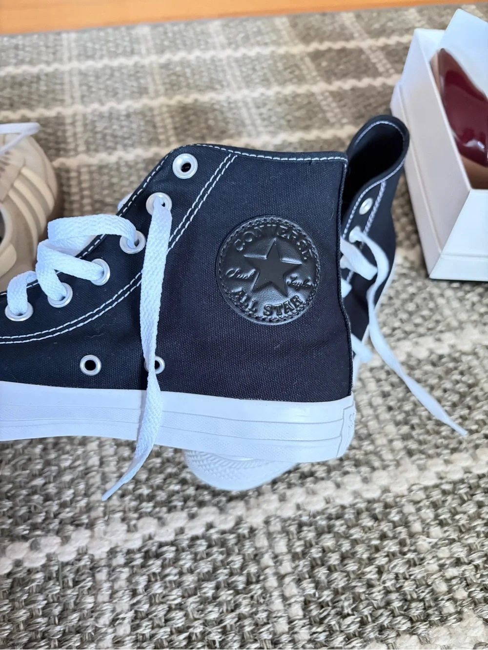 Converse Black and White High-Top Sneaker - Picture 3 of 5
